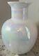 Vintage Cambridge Glass Hand Blown Opalescent Pearl White Iridescent Vase 12x9