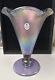 Vintage Fenton Stretch Glass Vase Purple Opalescentoriginal Label8