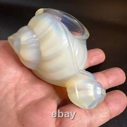 VTG SABINO FRANCE SNAIL SHELL OPALESCENT ART GLASS SCULPTURE, SIGNED be