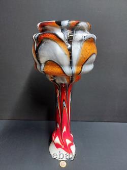 Very Rare Large Vintage Carlo Moretti Murano Opaline and Coloured Glass Vase