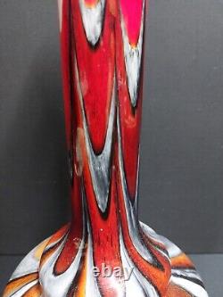 Very Rare Large Vintage Carlo Moretti Murano Opaline and Coloured Glass Vase