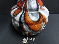 Very Rare Large Vintage Carlo Moretti Murano Opaline and Coloured Glass Vase