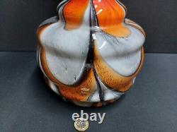 Very Rare Large Vintage Carlo Moretti Murano Opaline and Coloured Glass Vase
