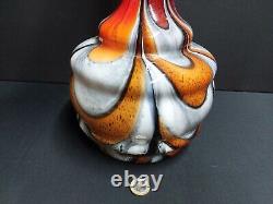 Very Rare Large Vintage Carlo Moretti Murano Opaline and Coloured Glass Vase