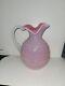 Victorian Opalescent Pink 9 Inch Glass Jug B20