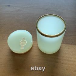 Vincenzo Nason Murano Lemon Yellow Green Opaline Glass Dresser Box Casket (chip)