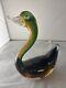 Vintage 1960 Early Label Murano Sommerso Opalescent Glass Duck C1960s
