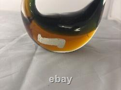 Vintage 1960 early label Murano Sommerso Opalescent Glass duck C1960s