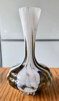 Vintage 1970's Carlo Moretti Opaline Florence Hand Blown Large Art Glass Vase