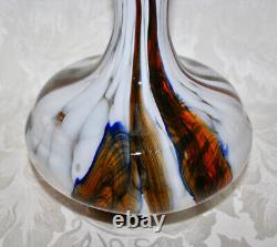 Vintage 1970's Carlo Moretti Opaline Florence Hand Blown Large Art Glass Vase