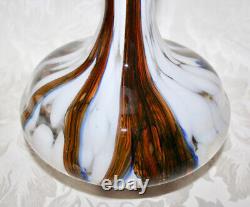 Vintage 1970's Carlo Moretti Opaline Florence Hand Blown Large Art Glass Vase