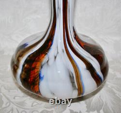 Vintage 1970's Carlo Moretti Opaline Florence Hand Blown Large Art Glass Vase