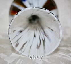 Vintage 1970's Carlo Moretti Opaline Florence Hand Blown Large Art Glass Vase