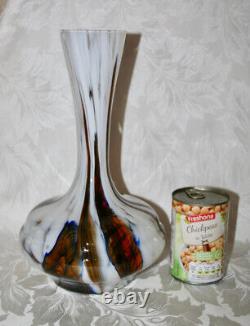 Vintage 1970's Carlo Moretti Opaline Florence Hand Blown Large Art Glass Vase