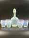 Vintage 1970s Murano Seguso Vetri D'arte Opalescent Swirl Decanter & Beaker Set