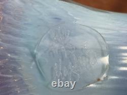 Vintage Andrew Magdanz Signed White Opaline Art Glass Fish Sculpture 1995