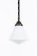 Vintage Antique Art Deco Philips'phililite' Opaline Glass Pendant Lamp Light