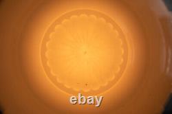 Vintage Antique Art Deco White Glass Moonstone Opaline Plafonnier Lamp Light