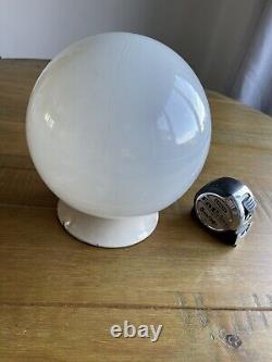 Vintage Antique Glass DOME OPALINE Art Deco Industrial Ceiling Light Lamp