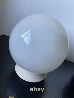 Vintage Antique Glass DOME OPALINE Art Deco Industrial Ceiling Light Lamp