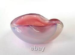 Vintage Archimede Seguso Murano Alabastro Opaline Pink Small Dish 9cm