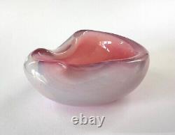 Vintage Archimede Seguso Murano Alabastro Opaline Pink Small Dish 9cm