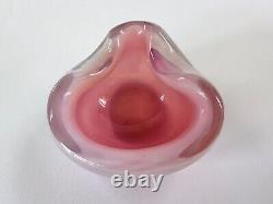 Vintage Archimede Seguso Murano Alabastro Opaline Pink Small Dish 9cm