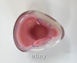 Vintage Archimede Seguso Murano Alabastro Opaline Pink Small Dish 9cm