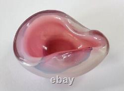 Vintage Archimede Seguso Murano Alabastro Opaline Pink Small Dish 9cm