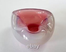 Vintage Archimede Seguso Murano Alabastro Opaline Pink Small Dish 9cm