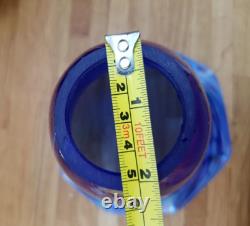 Vintage Art Nouveau Glass Lampshade Blue & Pink Iridescent Glass Chimney 18cm