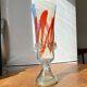 Vintage Art Glass Vase Murano Sculpture Vase Opalescent Blown Glass