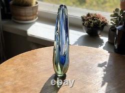 Vintage Art glass Vase Murano sculpture vase Opalescent Blown Glass