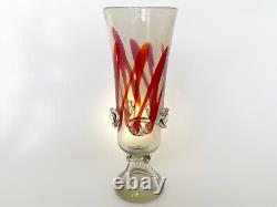Vintage Art glass Vase Murano sculpture vase Opalescent Blown Glass