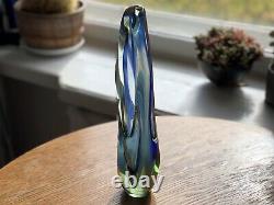 Vintage Art glass Vase Murano sculpture vase Opalescent Blown Glass
