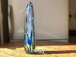 Vintage Art glass Vase Murano sculpture vase Opalescent Blown Glass