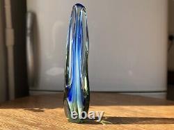 Vintage Art glass Vase Murano sculpture vase Opalescent Blown Glass