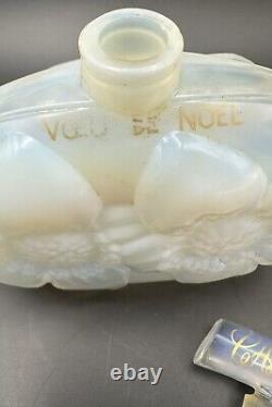 Vintage Caron Voeu De Noel Opalescent & Gold Perfume Bottle 1939 France Floral