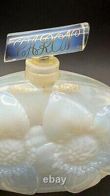 Vintage Caron Voeu De Noel Opalescent & Gold Perfume Bottle 1939 France Floral