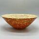 Vintage Cohn-stone Signed Handblown Art Glass Tortoise Shell Opaline Large Bowl