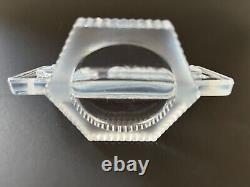 Vintage Fenton Clear Opalescent Art Glass Logo Dealer Display Sign 5 x 2.5