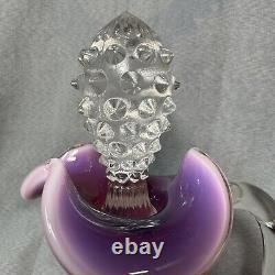 Vintage Fenton Hobnail Plum Opalescent Decanter With Stopper MCM