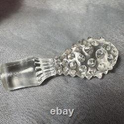 Vintage Fenton Hobnail Plum Opalescent Decanter With Stopper MCM