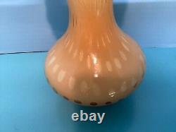 Vintage Fenton Yellow Honeycomb Ruffled Rim Vase