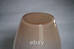 Vintage French Pink Opaline Vase Portieux 18cm / 7in Unusual Shape Opalescent