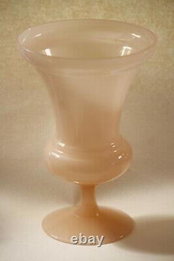 Vintage IItalian Pink Opaline Medicis Vase Murano 25cm 9.8in