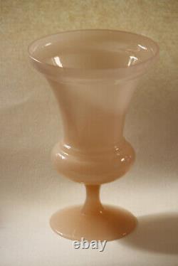 Vintage IItalian Pink Opaline Medicis Vase Murano 25cm 9.8in