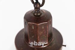 Vintage Industrial Art Deco Benjamin Church Opaline Glass Pendant Lamp Light