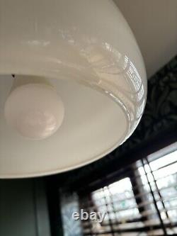 Vintage Industrial Art Deco Tulip Opaline Glass Pendant Lamp Light