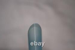 Vintage Italian Blue Opaline Bud Stem Vase 35cm 13.8in MCM 70s Footed